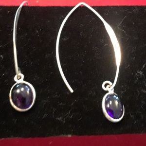 Amethyst Earrings in 92.5 Silver